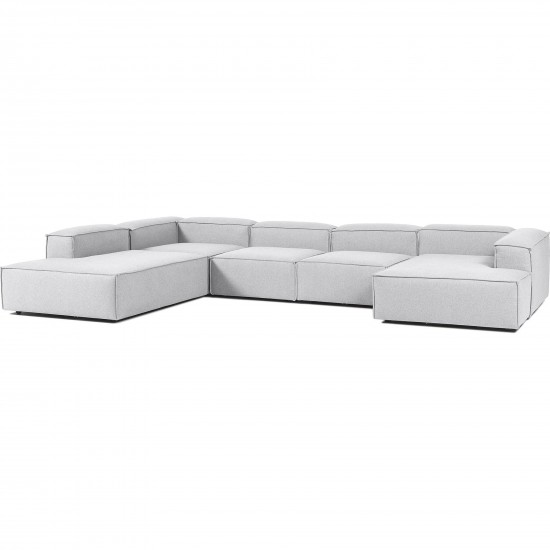 EMBA LUXURY- Logo Ultra Corner Sofa Light Gray