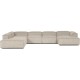 EMBA LUXURY- Logo Ultra Corner Sofa Beige Striped