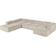 EMBA LUXURY- Logo Ultra Corner Sofa Beige Striped