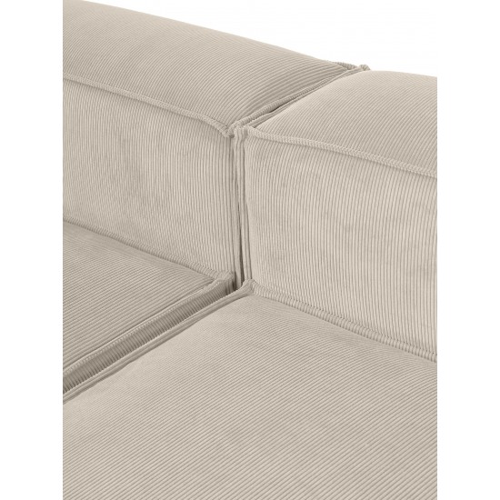 EMBA LUXURY- Logo Ultra Corner Sofa Beige Striped