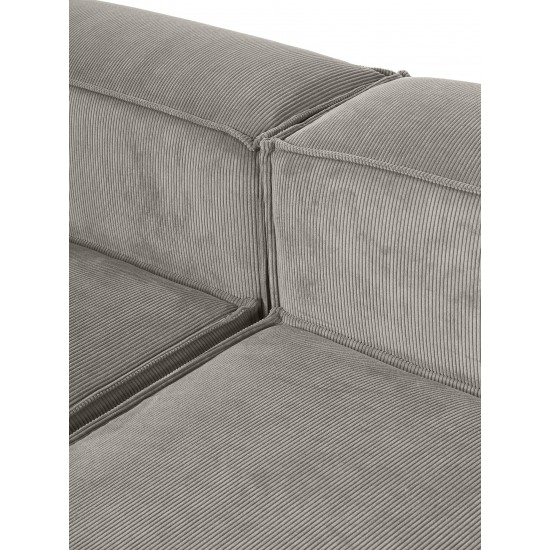 EMBA LUXURY- Logo Ultra Corner Sofa Gray Striped