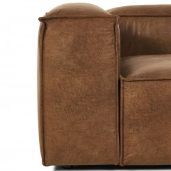 EMBA LUXURY- Logo Ultra Corner Sofa Brown