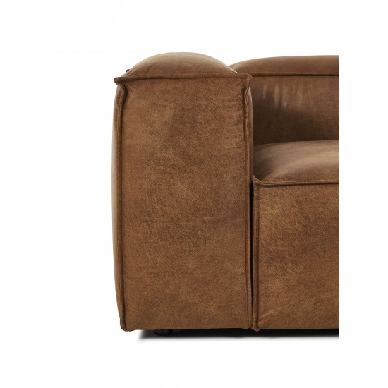 EMBA LUXURY- Logo Ultra Corner Sofa Brown