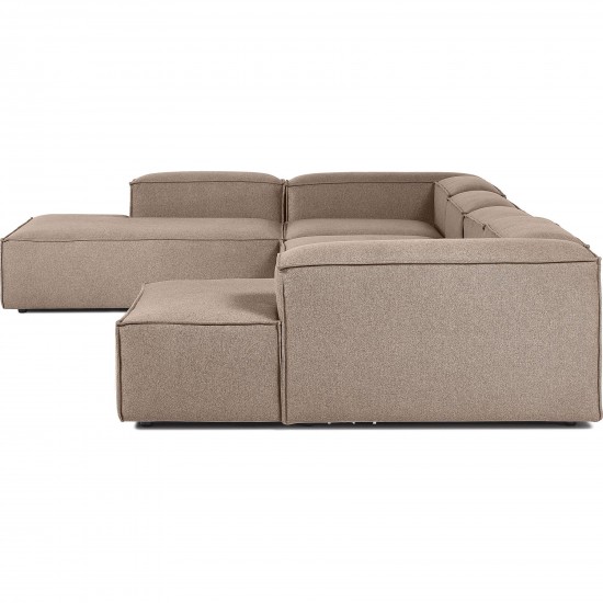 EMBA LUXURY- Logo Ultra Corner Sofa Cappuccino