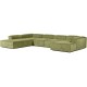 EMBA LUXURY- Logo Ultra Corner Sofa Green Striped