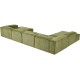 EMBA LUXURY- Logo Ultra Corner Sofa Green Striped