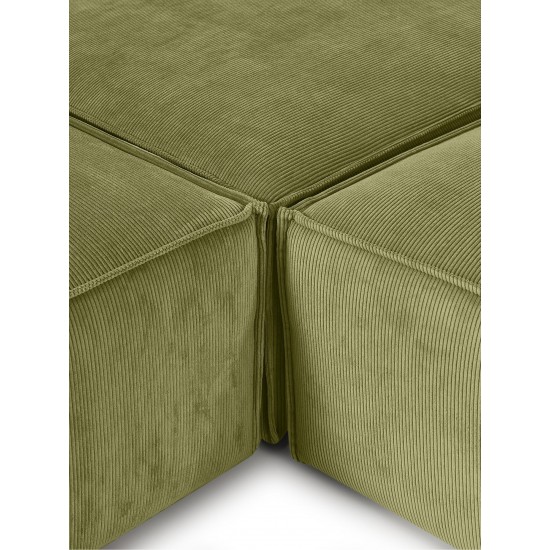 EMBA LUXURY- Logo Ultra Corner Sofa Green Striped