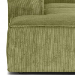 EMBA LUXURY- Logo Ultra Corner Sofa Green Striped