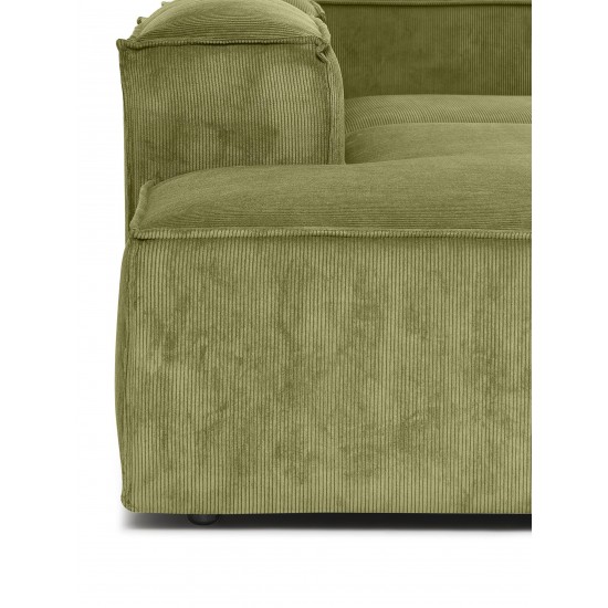 EMBA LUXURY- Logo Ultra Corner Sofa Green Striped