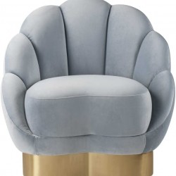 EMBA LUXURY- Love Bergere teddy towel fabric round fluffy split waiting room lounge group single chair