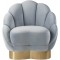 EMBA LUXURY- Love Bergere teddy towel fabric round fluffy split waiting room lounge group single chair