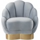 EMBA LUXURY- Love Bergere teddy towel fabric round fluffy split waiting room lounge group single chair