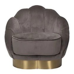 EMBA LUXURY- Love Bergere teddy towel fabric round fluffy split waiting room lounge group single chair