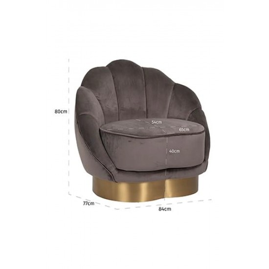 EMBA LUXURY- Love Bergere teddy towel fabric round fluffy split waiting room lounge group single chair