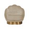 EMBA LUXURY- Love Bergere teddy towel fabric round fluffy split waiting room lounge group single chair