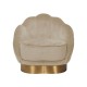 EMBA LUXURY- Love Bergere teddy towel fabric round fluffy split waiting room lounge group single chair