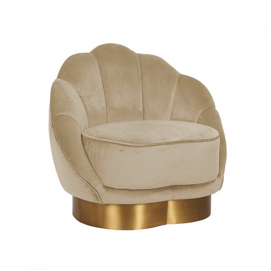 EMBA LUXURY- Love Bergere teddy towel fabric round fluffy split waiting room lounge group single chair