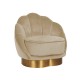 EMBA LUXURY- Love Bergere teddy towel fabric round fluffy split waiting room lounge group single chair