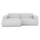 EMBA LUXURY- Meva Corner Sofa Light Gray