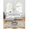 EMBA LUXURY- Meva Corner Sofa Light Gray