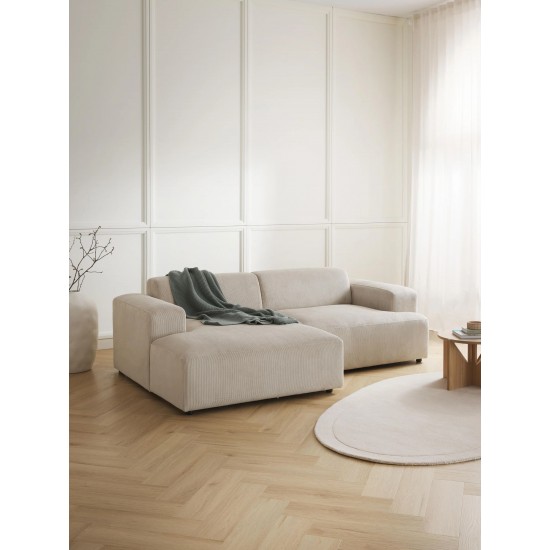 EMBA LUXURY- Meva Corner Sofa Beige Striped