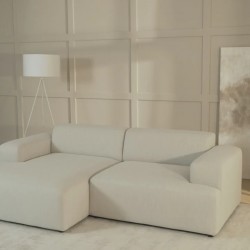 EMBA LUXURY- Meva Corner Sofa Cream