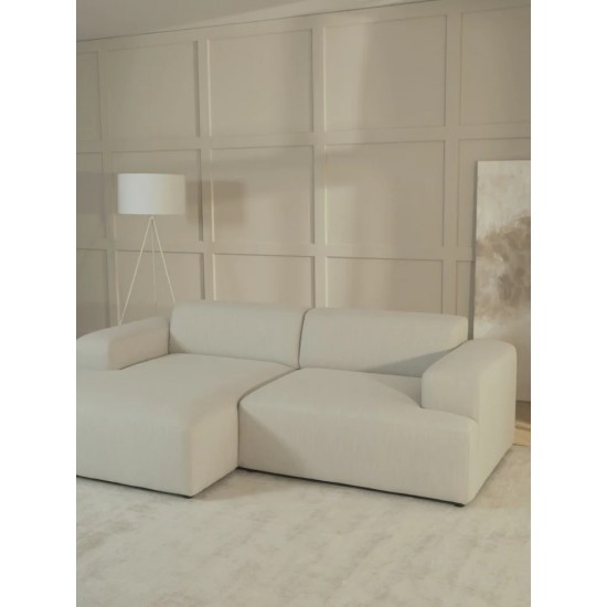 EMBA LUXURY- Meva Corner Sofa Cream