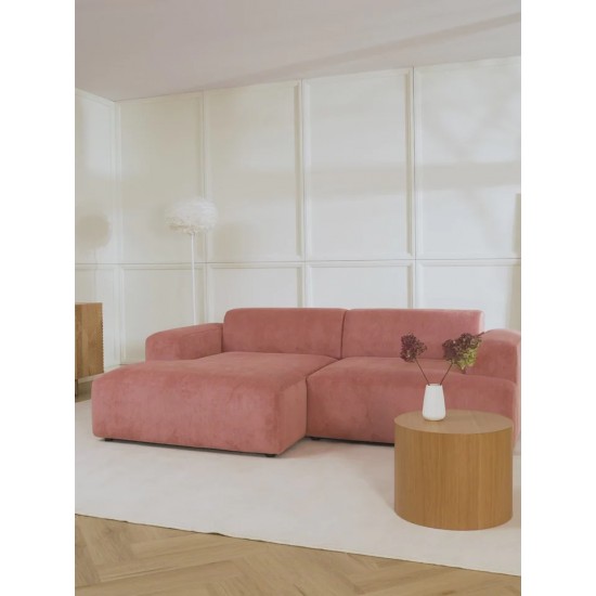 EMBA LUXURY- Meva Corner Sofa Pink Striped