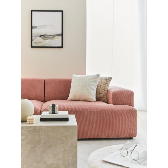 EMBA LUXURY- Meva Corner Sofa Pink Striped