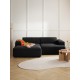 EMBA LUXURY- Meva Corner Sofa Black