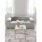 EMBA LUXURY- Meva Three Seater Sofa Light Gray