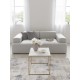 EMBA LUXURY- Meva Three Seater Sofa Light Gray