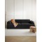 EMBA LUXURY- Meva 3-seater Sofa Black