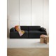 EMBA LUXURY- Meva 3-seater Sofa Black