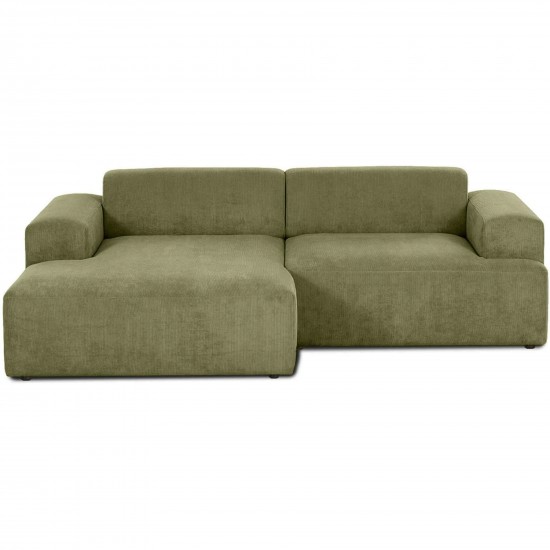 EMBA LUXURY- Meva Corner Sofa Green Striped