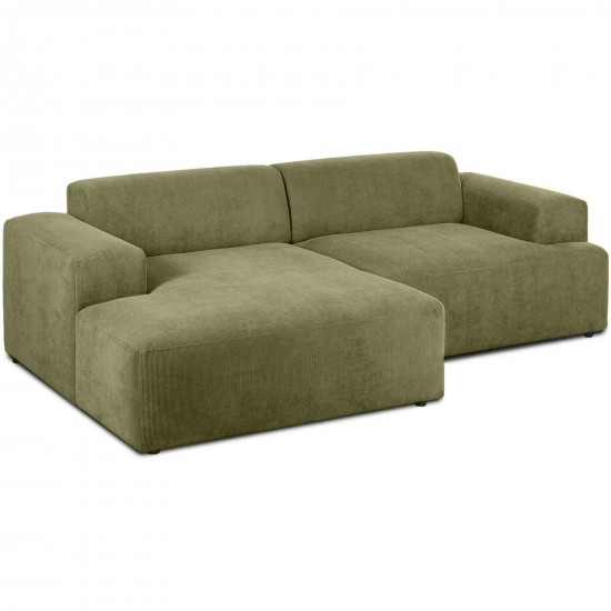 EMBA LUXURY- Meva Corner Sofa Green Striped