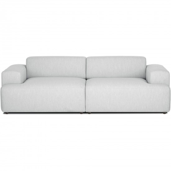 EMBA LUXURY- Meva Three Seater Sofa Light Gray