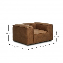 EMBA LUXURY- Brown Milano Modular jigsaw puzzle armchair