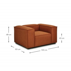 EMBA LUXURY- Brown Milano Modular jigsaw puzzle armchair