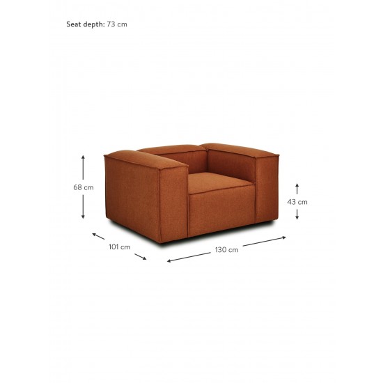 EMBA LUXURY- Brown Milano Modular jigsaw puzzle armchair