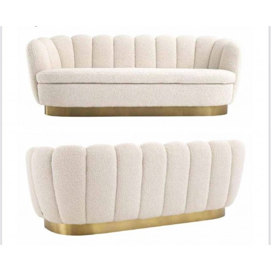 EMBA LUXURY-  Cream Mira Oyster Sofa living room balcony roof waiting office cafe furniture