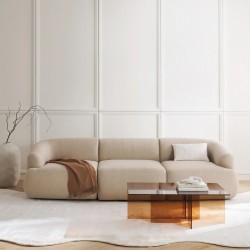 EMBA LUXURY-Fashion Three Seater Sofa Beige