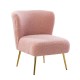 EMBA LUXURY- Neva Berjer berjer gold metal leg single chair babyface teddy curly fabric soft comfortable armchair