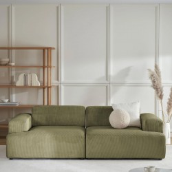 EMBA LUXURY- Meva Three Seater Sofa Green