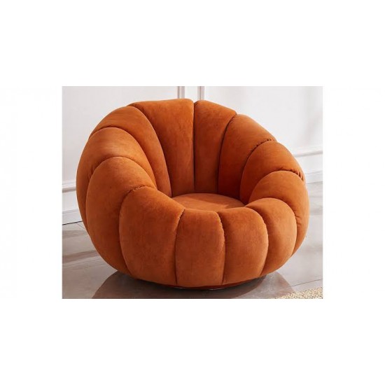 EMBA LUXURY- Okka Molly Bergere Teddy Towel Fabric Round Fluffy Split waiting room lounge group single chair