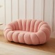 EMBA LUXURY- Fluffy Split Okka Molly double sofa teddy towel fabric oval fluffy split waiting room lounge group triple double sofa chair