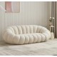 EMBA LUXURY- Fluffy Split Okka Molly Sofa with teddy towel fabric oval fluff split waiting room lounge group triple double sofa chair