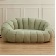 EMBA LUXURY- Fluffy Split Okka Molly double sofa teddy towel fabric oval fluffy split waiting room lounge group triple double sofa chair