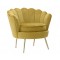 EMBA LUXURY- Daisy (Oyster) Bergere Gold Metal Leg Round Single Armchair Babyface Teddy Boucle fabric soft comfortable armchair