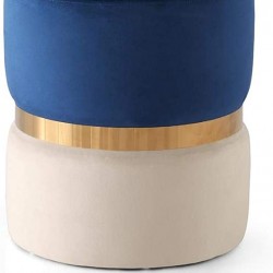 EMBA LUXURY- two-ply quilted cylinder round pouf